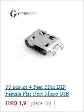 30 шт./партия основа край 5 Pin Тип B SMT Micro USB разъем Плоский порт Джек хвост штепсельная Вилка терминалы для samsung huawei