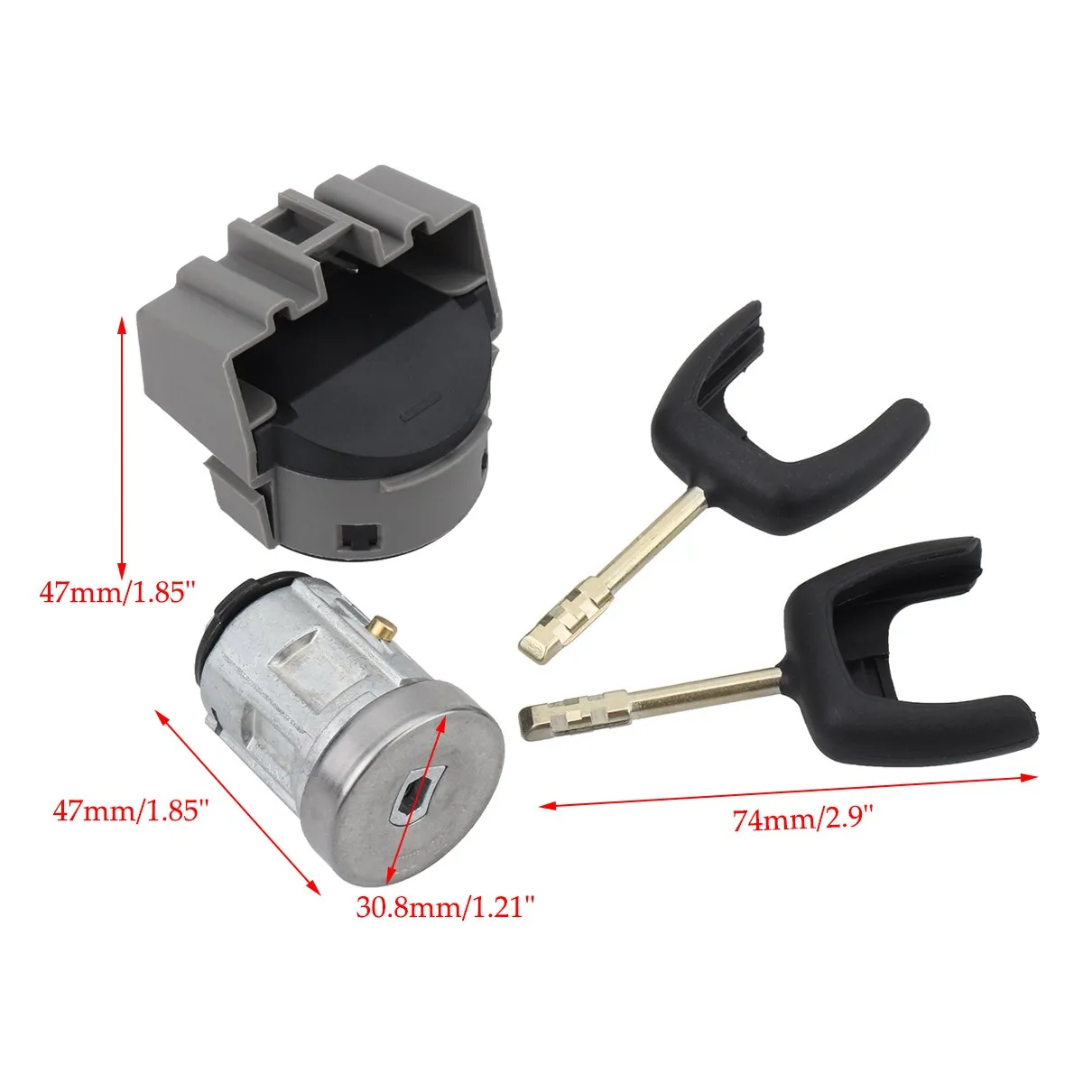 Новый автомобильный переключатель зажигания цилиндрический циклонный замок с 2