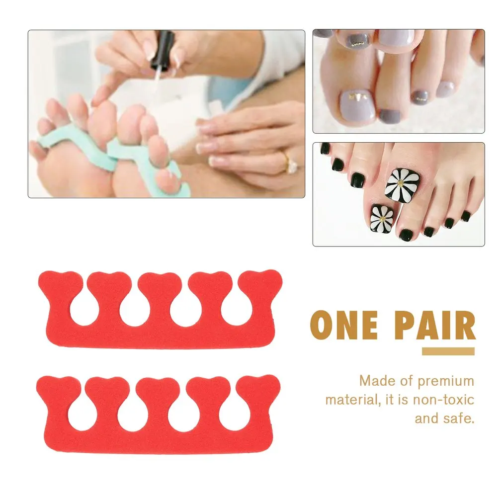 1 пара пенопластовый разделитель для пальцев ногтей Уход за ногами браслет