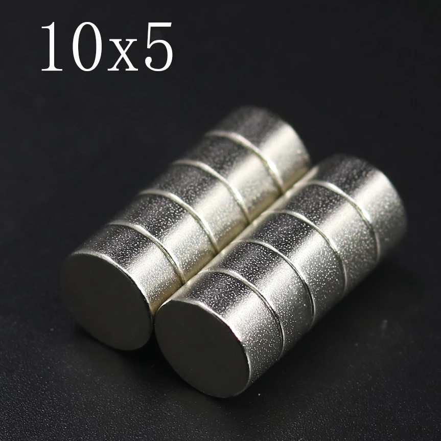 10/20/50/100 pz 10x5 magnete al neodimio 10mm x 5mm N35 NdFeB rotondo Super potente forte permanente