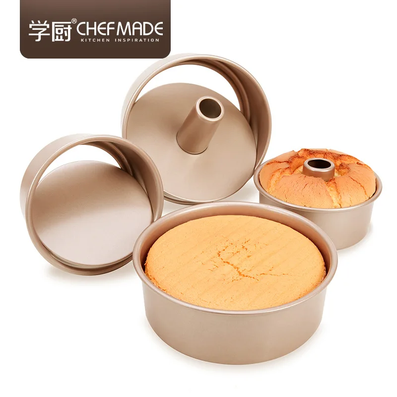 

2021 Fashion Round Mold Removable Glod Bottom Cake Mold Easy To Clean Cake Pan