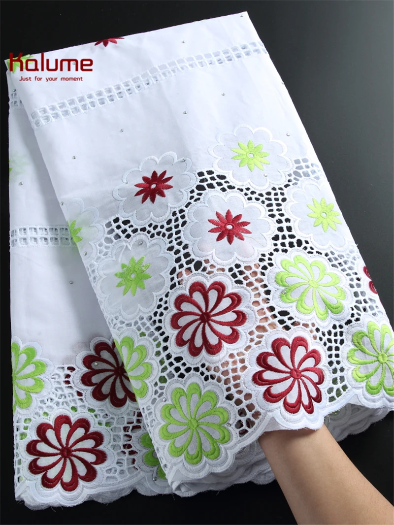 Калуме отверстие в африканском стиле 100% хлопок кружево ткань высокое качество