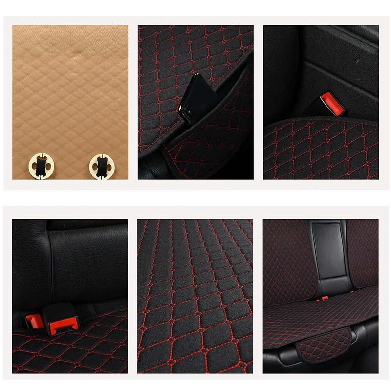 

Car Seat Cover Protector Auto Flax Front Back Rear Backrest Seat Cushion Pad for Auto Automotive Interior Truck Suv or Van