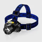 Налобные фонари 50000 лм, светодиодный налобный фонарь T6, налобный фонарь, фонарик на голову, налобный фонарь со встроенным аккумулятором 18650 для рыбалки и охоты