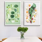 Минималистичное искусство, дневные принты, овощи, фрукты, Современная Настенная картина, Постер для эстетического декора комнаты, кухни