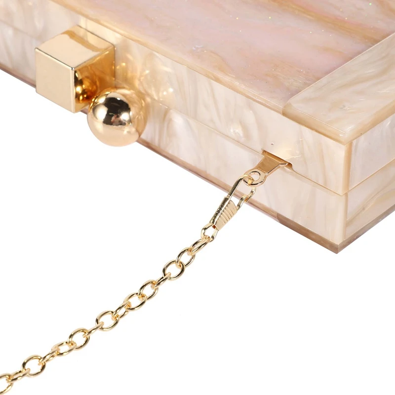 

Marbling Acrylic Purse Box Clutch Luxury Handbags Women Bgas Designer Messenger Beach Travel Bag