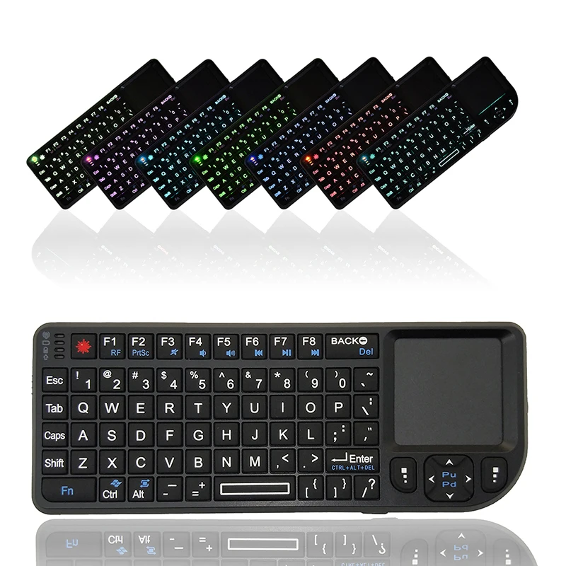 

Испанская/Русская/английская 3 в 1 Мини Портативная 2,4G RF беспроводная клавиатура с тачпадом мышь для ПК ноутбука Smart TV Box