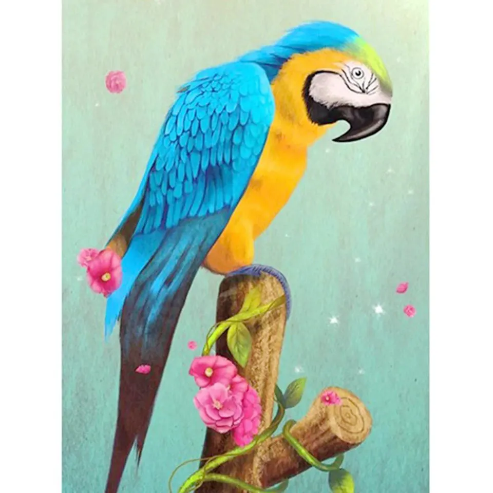 

New 5D DIY Diamond Painting Full Square Round Diamond "Parrotted" Portrait Mosaics Embroidered Home Decor Mural Handmade Gift
