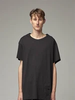 mens new t shirt simple loose large dark t shirt