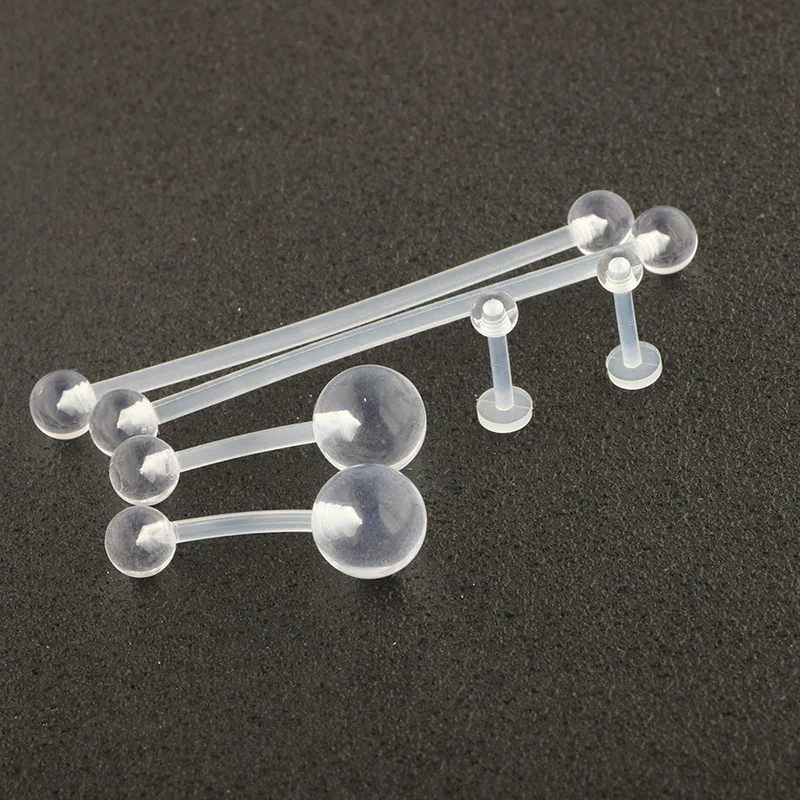 Кольцо акриловое Прозрачное Для Пирсинга Пупка женское клипса для бровей носа