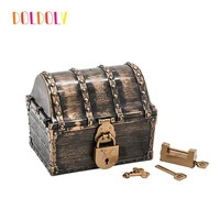 doldoly pirate treasure chest box jewelry storage box case home decorative bedroom storage toy box party favors props gift