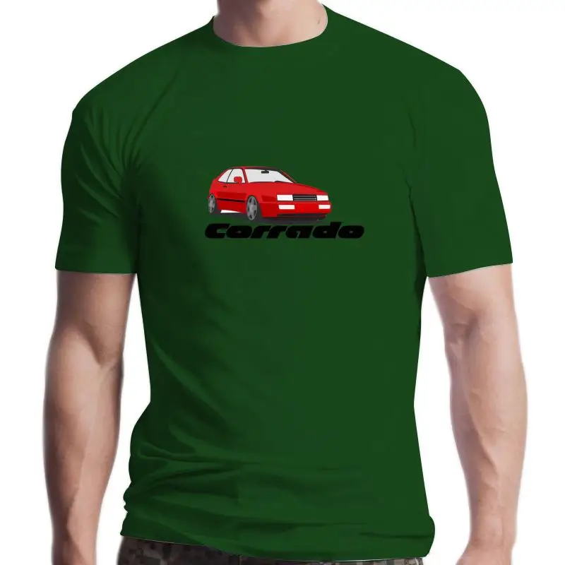 

New Corrado Car Auto Print White T-shirt High Quality Men Cotton Fashion Short Sleeve Men T-shirts