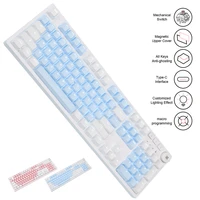 Ajazz AK515 Mechanical Gaming Keybaord USB Wired Blue Switch Gamer Keyboard PBT Printing Keycaps For PC Laptop