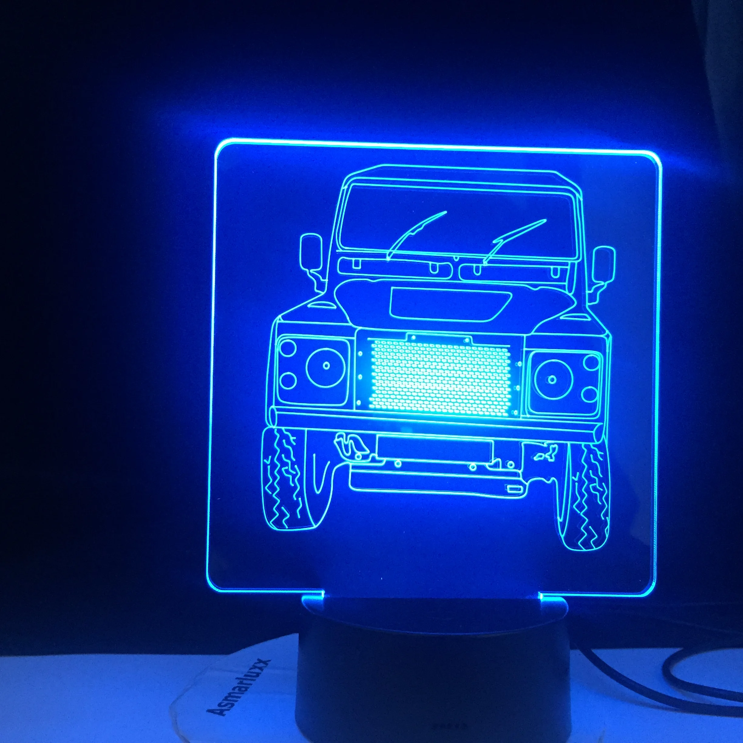 Offroad Car 3d Illusion Led Night Light for Child Bedroom Decorative Nightlight Unique Gift Kids Room Desk Lamp | Освещение