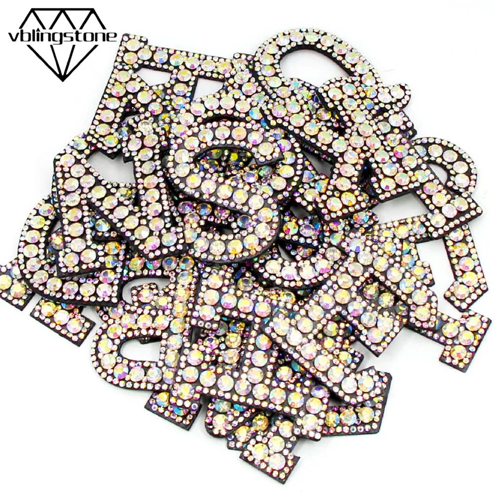 1 шт. нашивки с английским алфавитом 1-9 аппликации Стразы цифрами Горячая