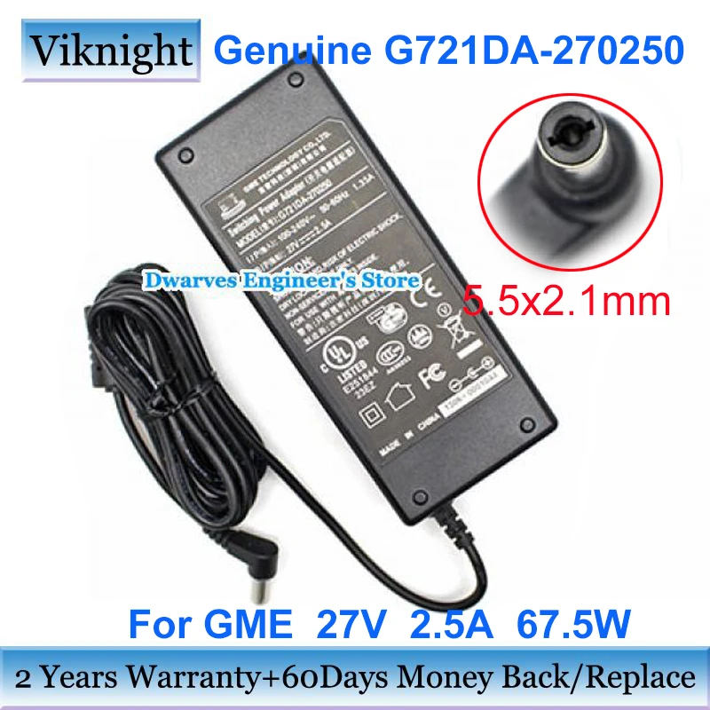 27v 2.5a 67.5w 996510021349 G721da270250 For Gme For Philips Laptop Charger