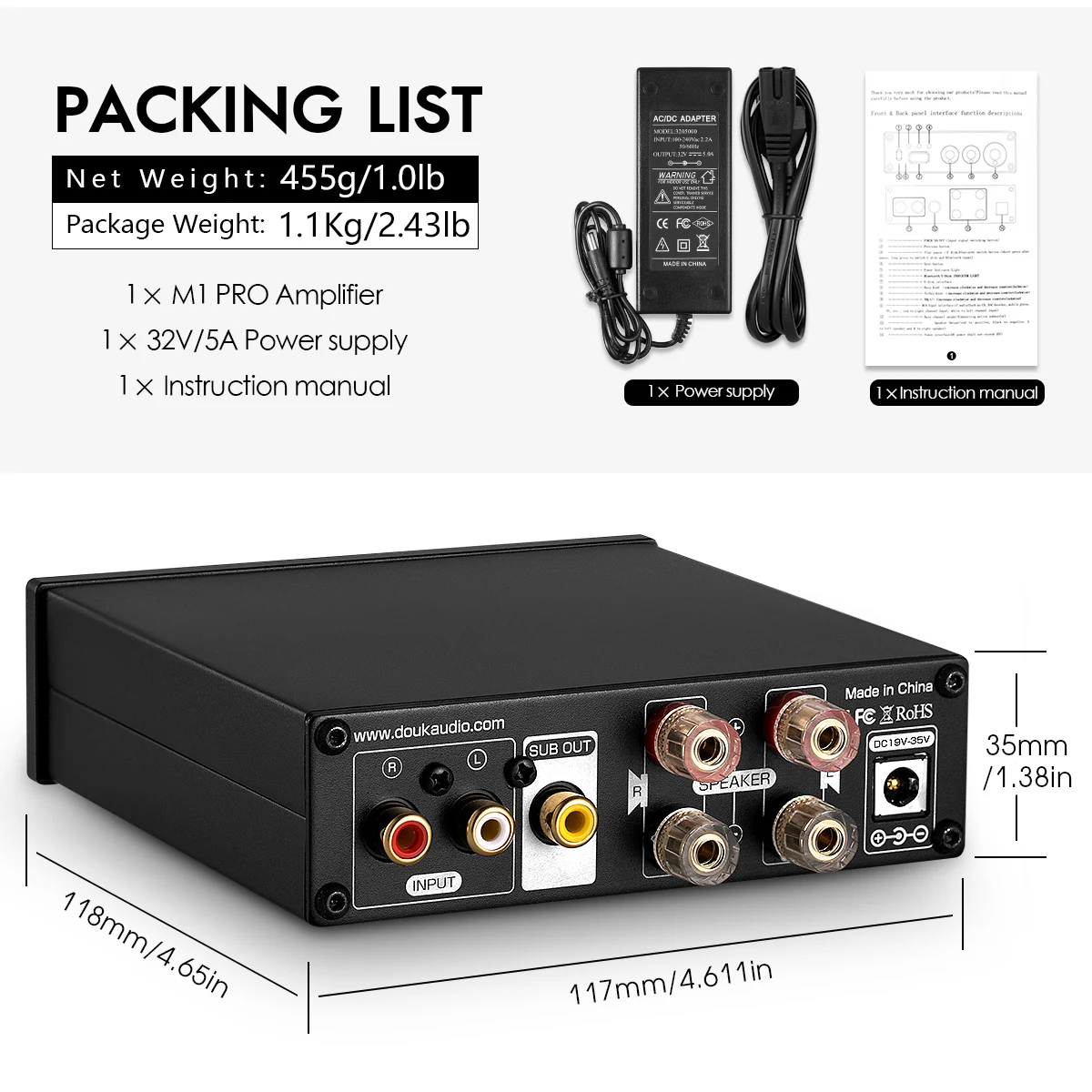 Nobsound Bluetooth 5 0 Мощность усилитель 320 Вт стерео 2 канала Сабвуфер Усилитель ВЧ бас