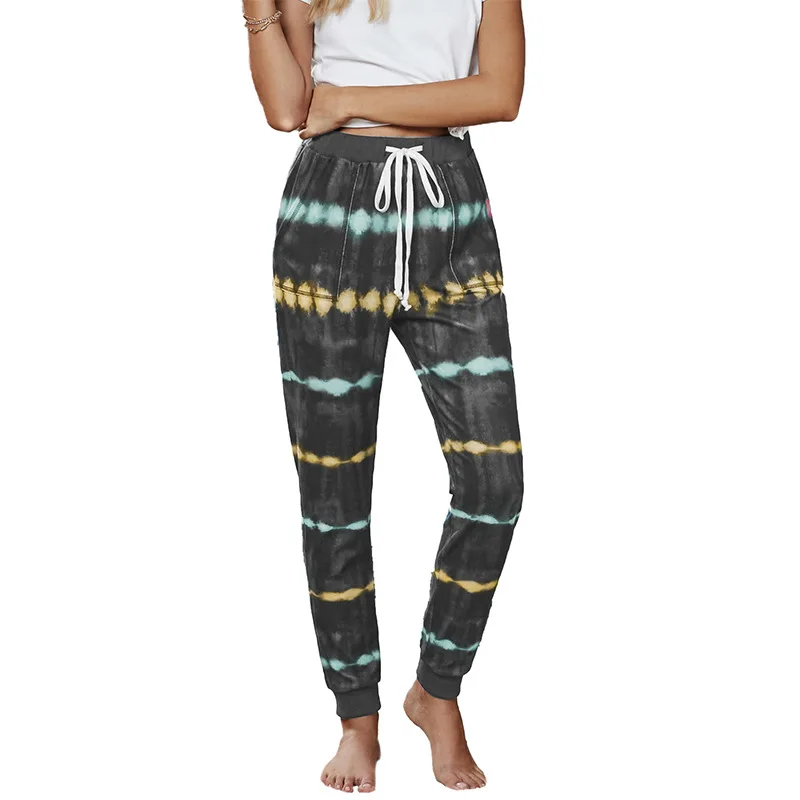 

Cross-Border Tie-Dye Casual Pants Female Summer 2020 New Style Fashion Feet Capri-Pants Hot Pant
