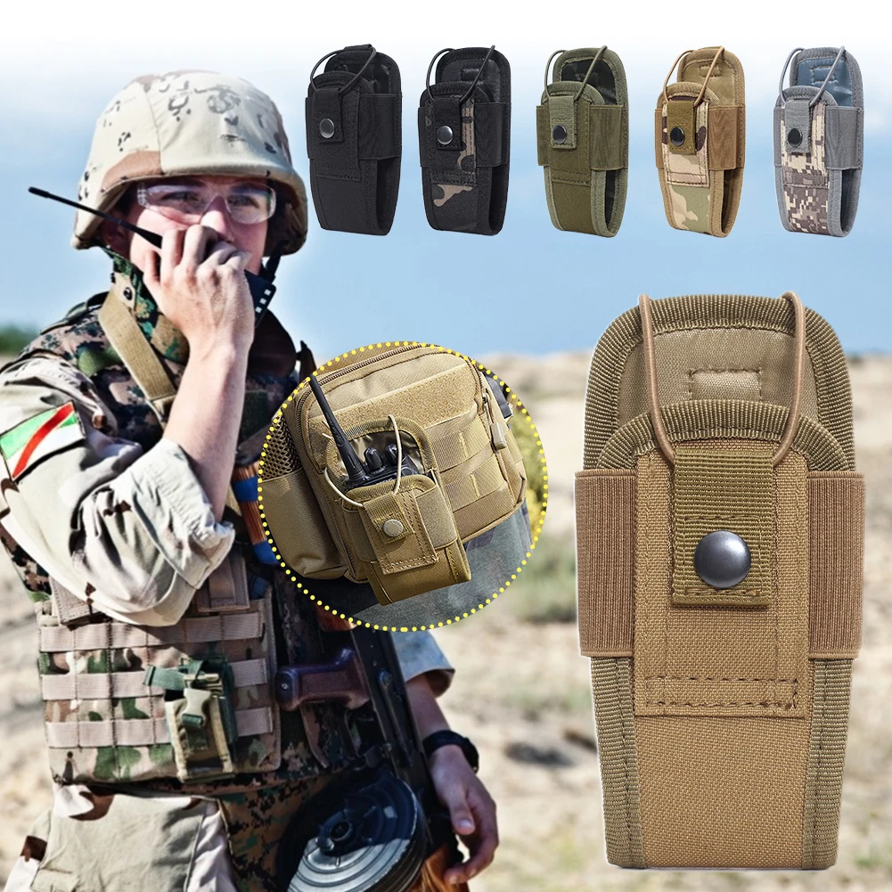 

1000D Tactical Radio Walkie Talkie Pouch Waist Bag Holder Pocket Portable Interphone Holster Carry Bag For Hunting Camping