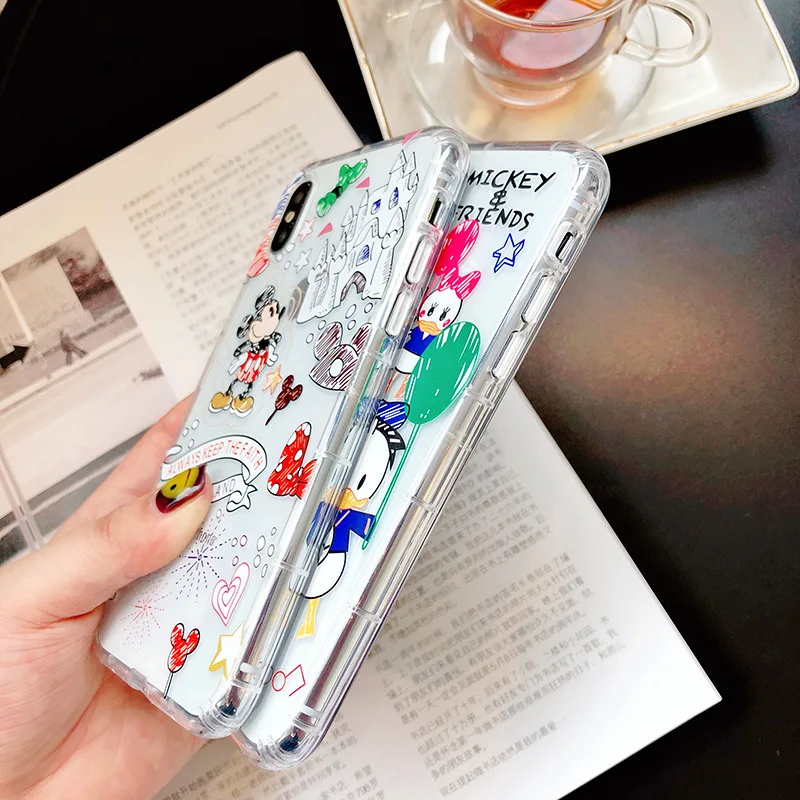 Новые чехлы для телефонов Disney с Микки Маусом Iphone 11 12 6 7 X XR 6s Plus Xs Max Pro мягкие
