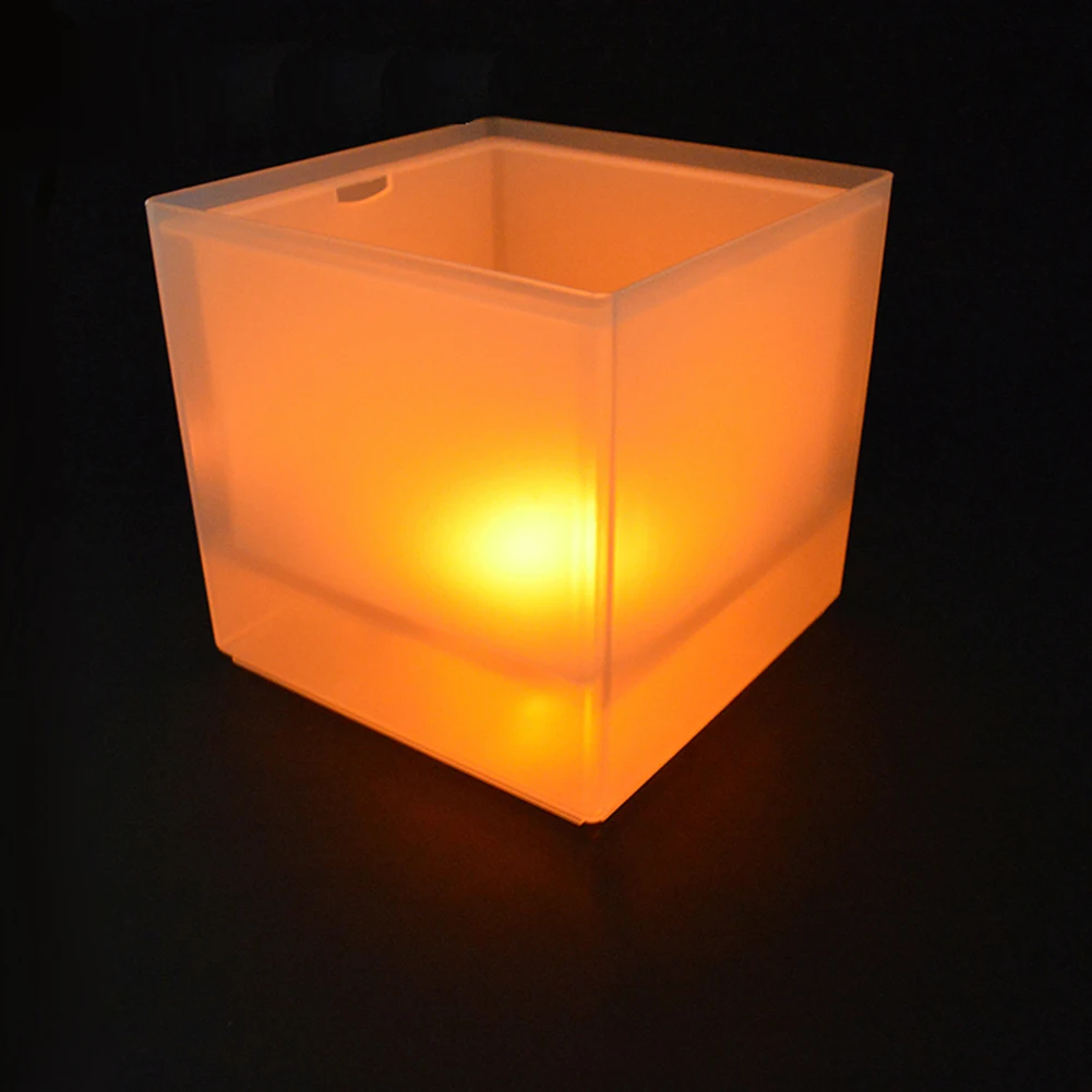 Fashion Double-Layer Champagne Ice Bucket Champagne Light Ice Bucket Square Led Light Ice Bucket Double Ice Bucket Convenient