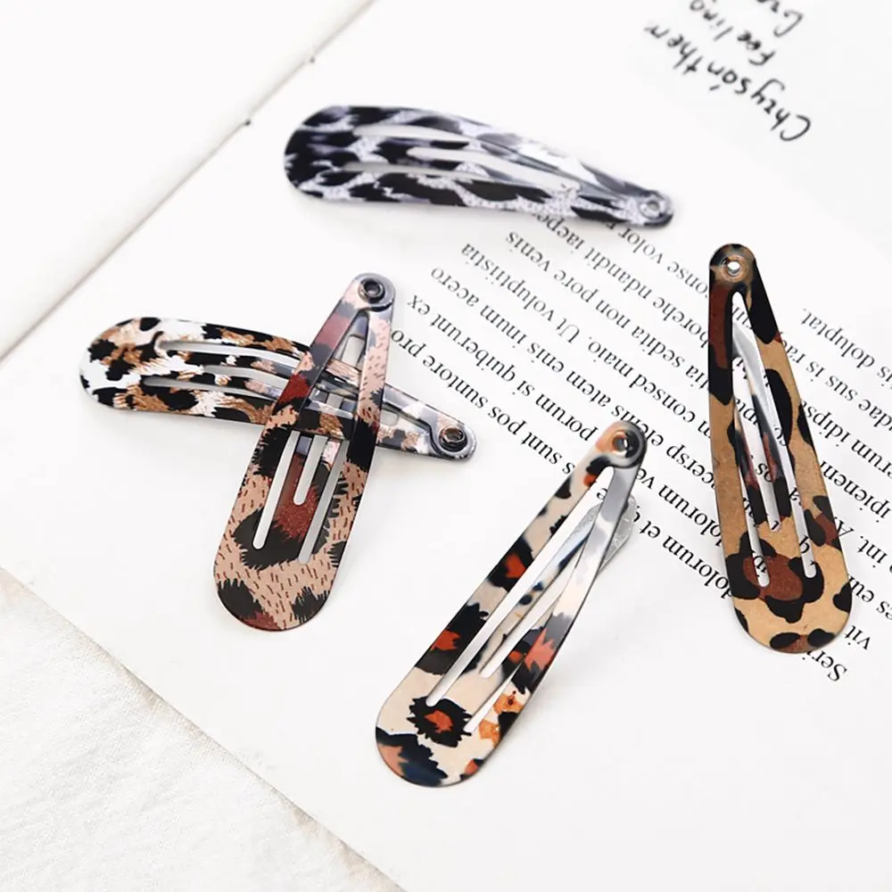5 шт./лот женские металлические леопардовые заколки для волос девочек