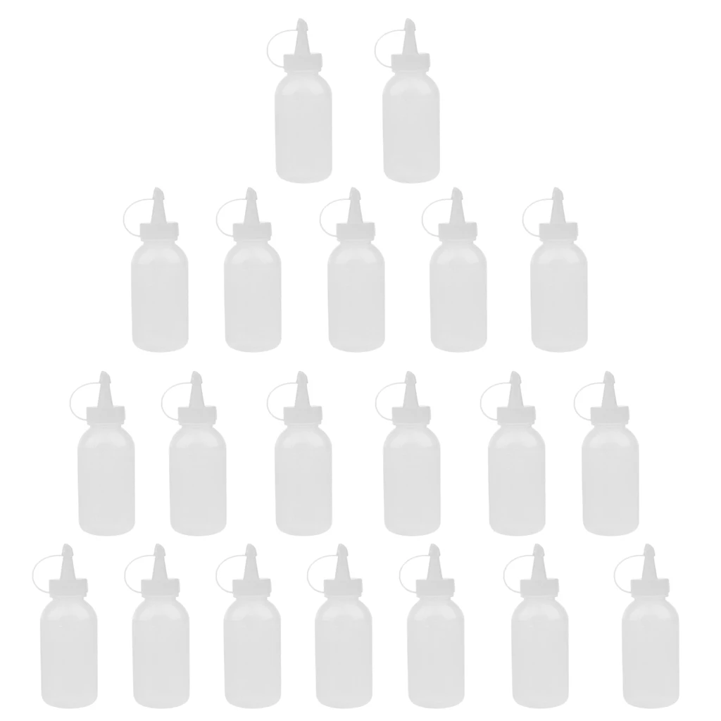 20pcs 100ml Glue Applicator Bottle Plastic Liquid Tip Bottles With Cap for DIY Craft | Инструменты