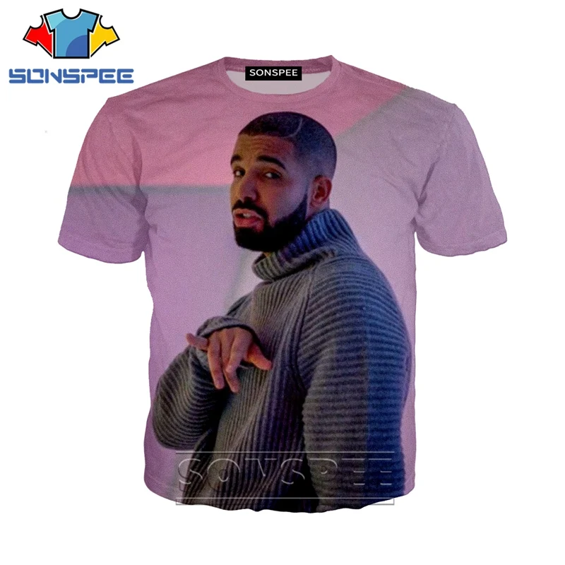 Аниме 3d печать футболка мужская хип-хоп Drake Женская модная футболка сексуальные Детские футболки с забавным принтом Забавные Рубашки homme футболка A245