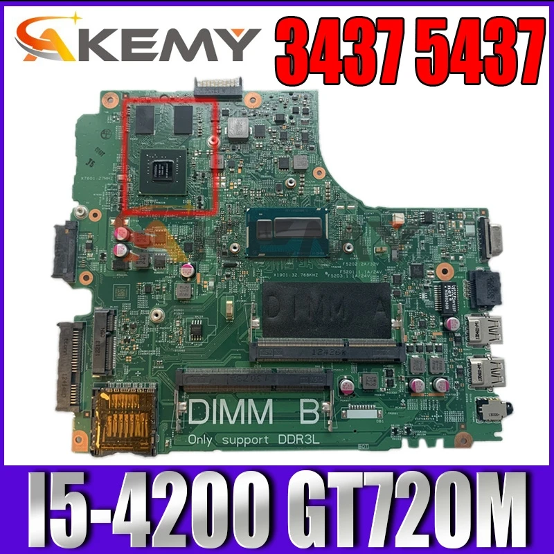 

Материнская плата для ноутбука Akemy для DELL Inspiron 3437 5437, Φ YFV4C SR170, Φ GT 720M, 2 Гб, 12314-1, материнская плата