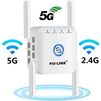 pixlink 5g wifi repeater wifi amplifier 5ghz long range extender 1200m wireless booster home wi fi internet signal amplifier