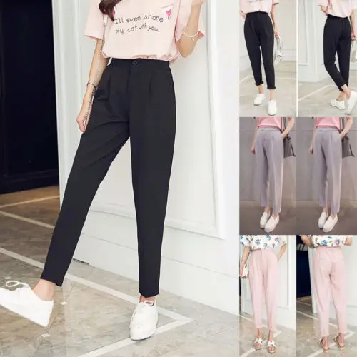 Брюки-султанки женские до щиколотки модные штаны-султанки с завышенной