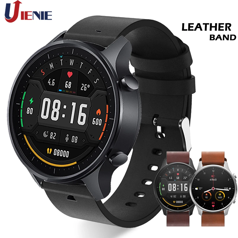 Кожаный ремешок для часов Xiaomi Mi Смарт часы цветной браслет Huami Amazfit Stratos Pace 3 2 2s /Gtr 47