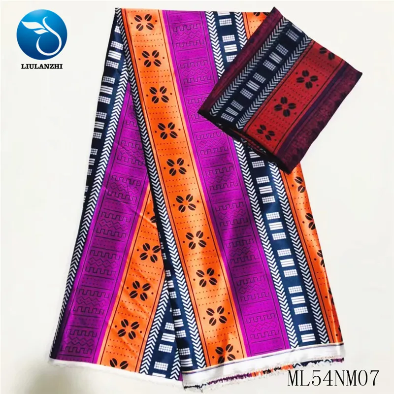 ML54NM0729 LIULANZHI африканская ткань для печати 4 ярдов полиэстер ИМИТИРОВАННАЯ шелковая атласная ткань и 2 ярдов шифоновая ткань нигерийская ML54NM0719-39 - Цвет: ML54NM0729