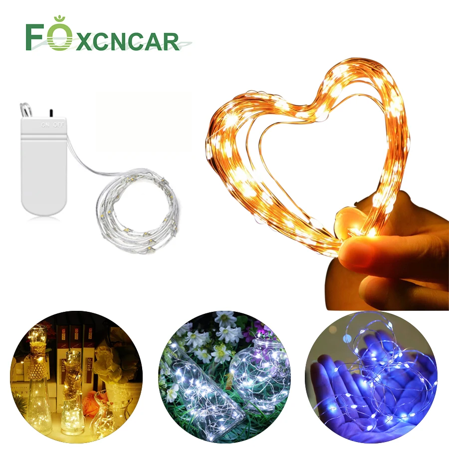 Медная проволока 2 м Сказочная гирлянда пробка для бутылок стекла СВЕТОДИОДНАЯ