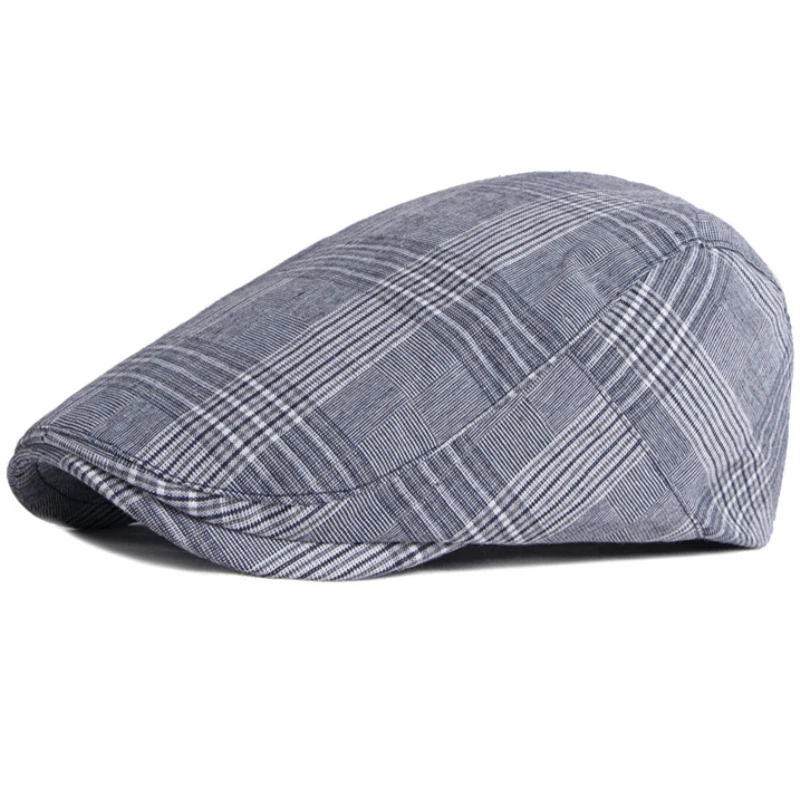 

HT3660 Beret Cap Men Women Adjustable Plaid Ivy Newsboy Flat Cap Male Female Spring Summer Beret Hat Vintage Beret for Men Women