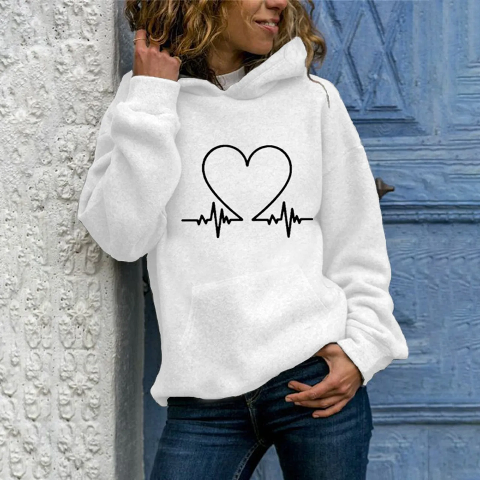 

Women's Print Long-sleeved Sweatshirt Casual Blouse Pullover