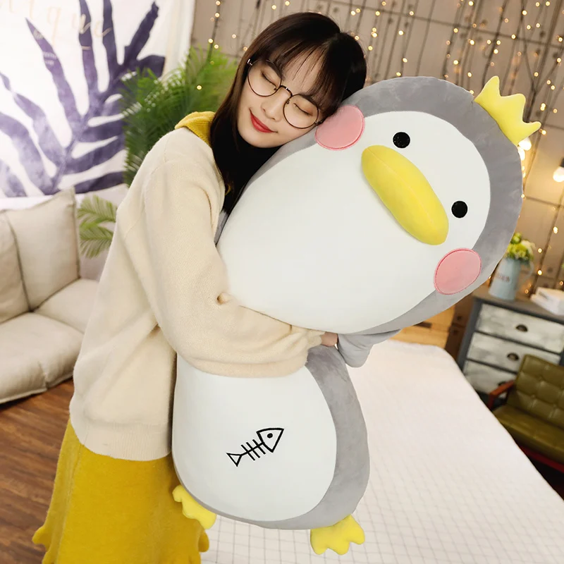 Симпатичные новые плюшевые игрушки в виде животных 45 см/70 см/100 см пингвин теплая