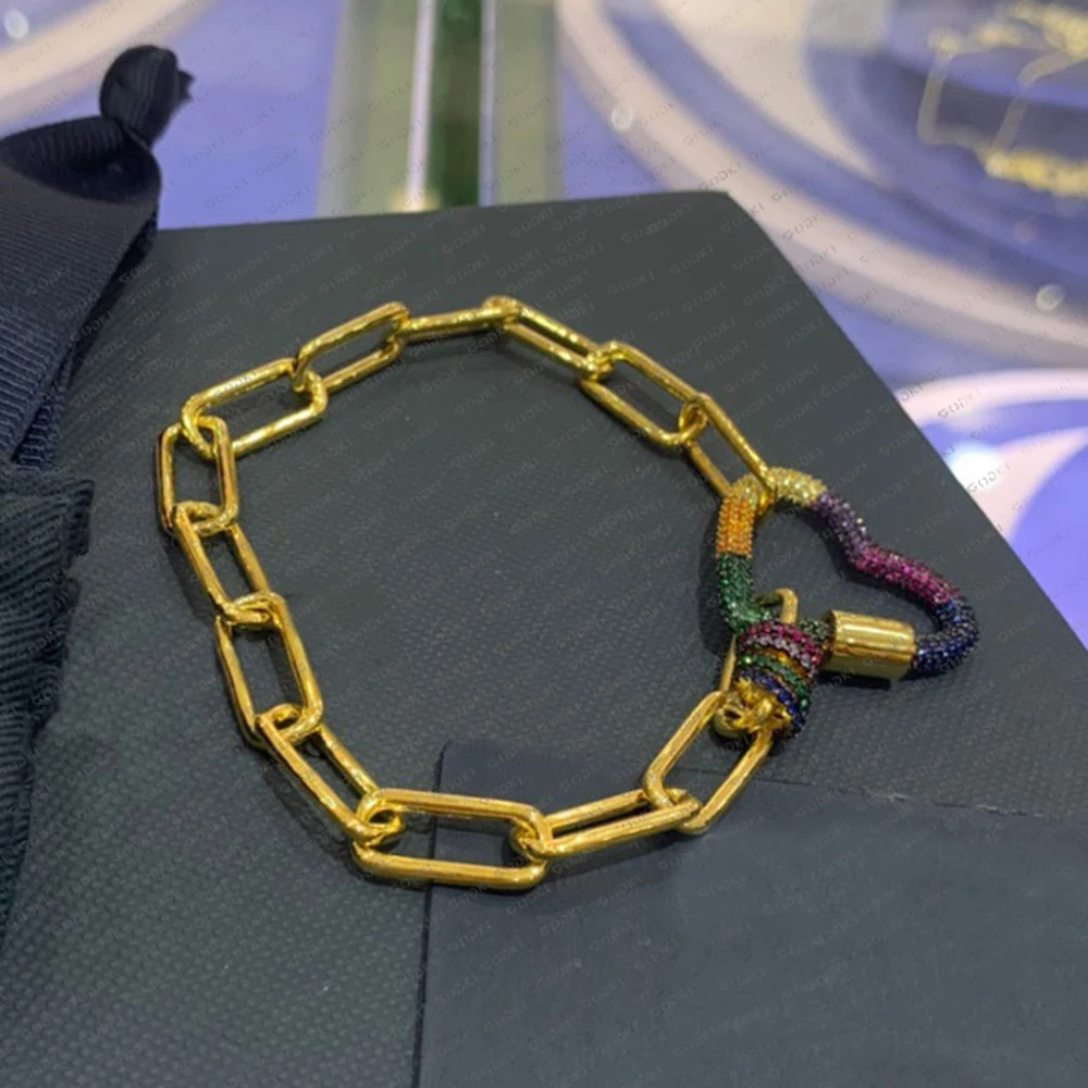 Женский браслет GODKI с многоцветными камнями и кубическим цирконием|Браслеты| |
