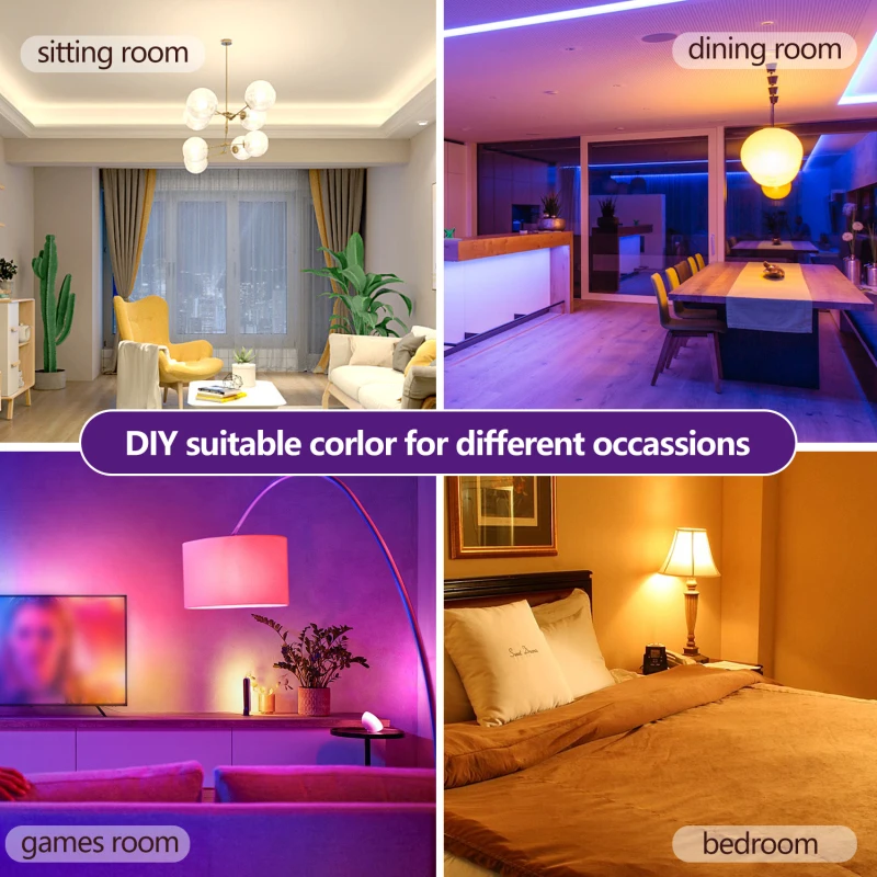 

2.4G LED Wifi Smart Light Bulb Dimmable Timer RGB Lamp E27 Function Bulbs Remote Controller Lamp For Alexa Google Assistant