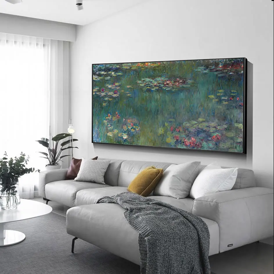 Monet Водяные лилии холст искусство картины репродукции импрессионист цветок