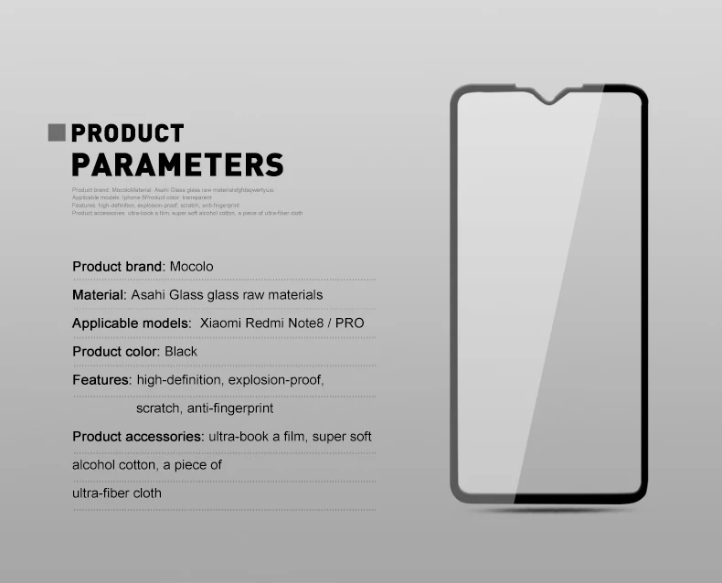 Mocolo 2.5D полное покрытие стеклянная пленка для Xiaomi Redmi Note 8 PRO защита экрана полный экран для Redmi Note 8 Закаленное стекло пленка