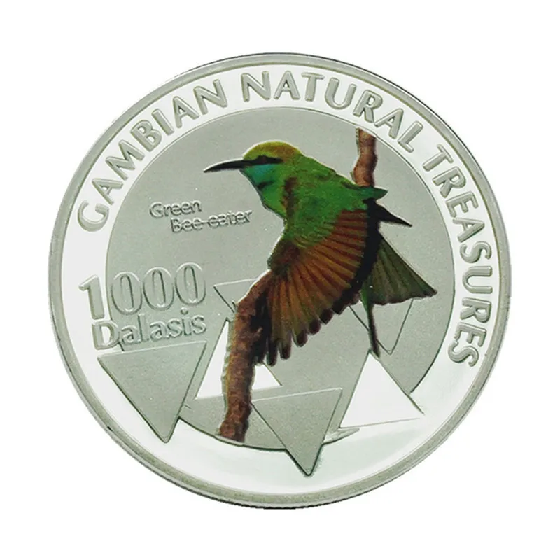 

2015 Gambian Natural Treasures Green Bee-eater Commemorative Coins Republic of Gambia Collection Specie