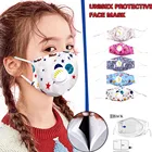 Маска для детей, маска для лица с клапаном для дыхания, детская маска, моющаяся многоразовая маска для мальчиков и девочек, уличная Регулируемая Маска для рта # I18