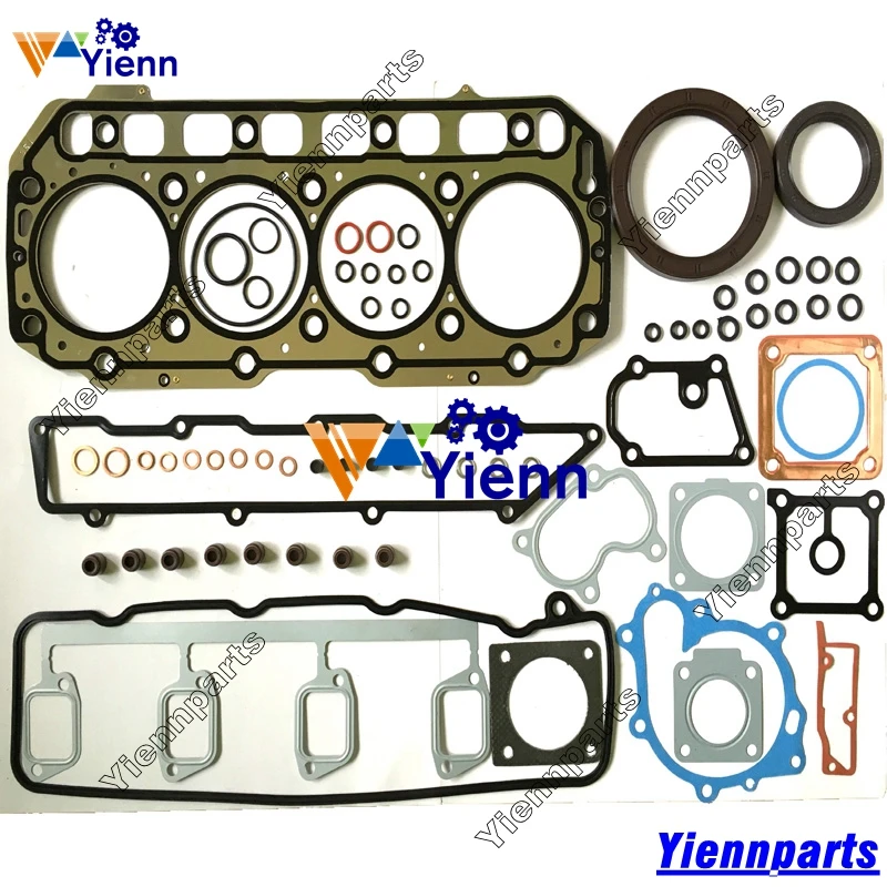 

For Yanmar 4TNE106 S4D106 Full Gasket Kit 723900-92660 723900-92600 W/ Head Gasket For Yanmar 4TNE106T S4D106 Engine Parts
