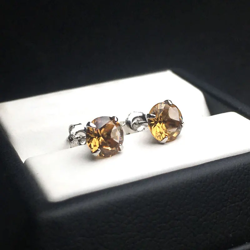 Женские серьги-гвоздики из серебра 925 пробы с зултанитом | Украшения и аксессуары