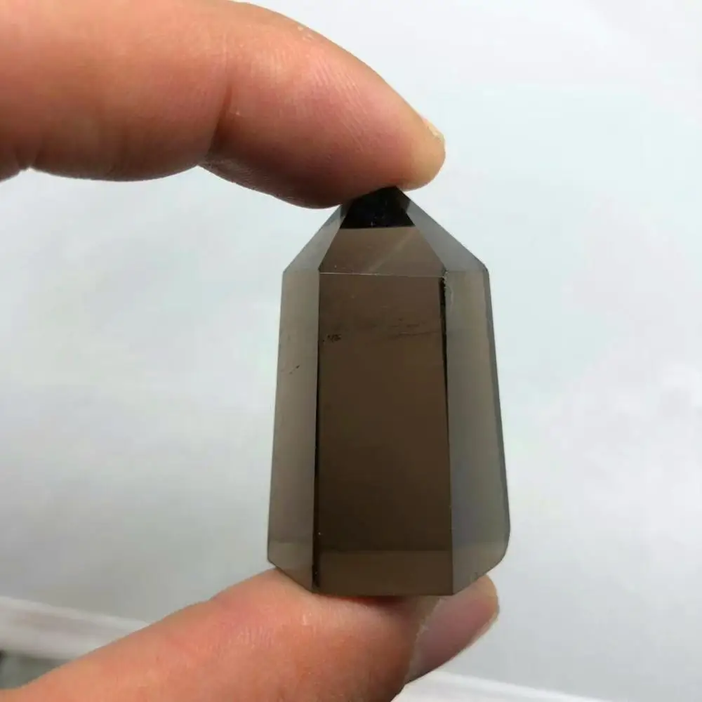 smoky quartz 6 шт. натуральный камень набор прозрачный кварц дымчатый кристалл точка палочка Исцеление авантюрин lapis кристалл - Цвет: smoky quartz