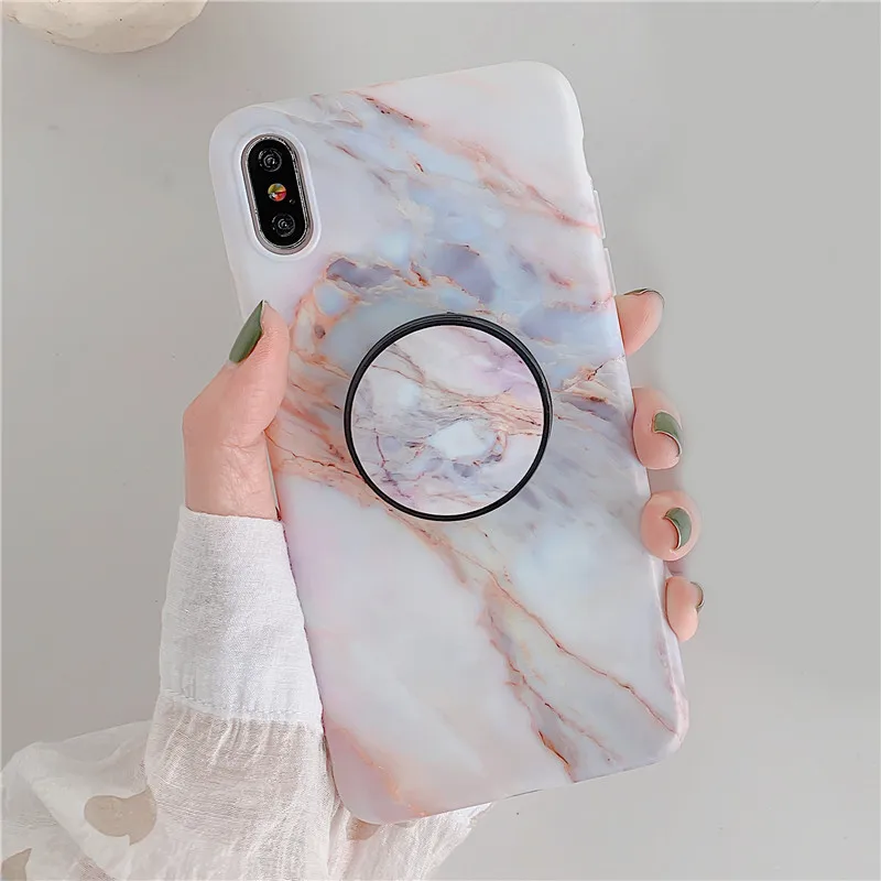 0905 A1 COOLY мраморный чехол для huawei P30 Pro P20 Lite чехол для iphone 11 Pro Max телефон Coque на силиконовый чехол розовый белый Держатель подставка - Цвет: 0905 A1