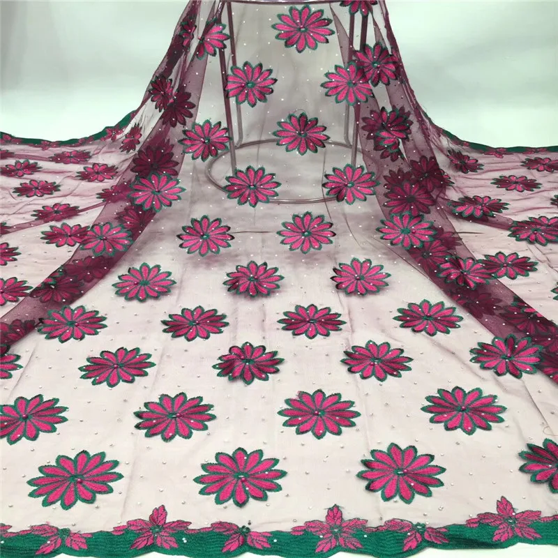 Последние французские нигерийские кружевные ткани высокого качества Тюль