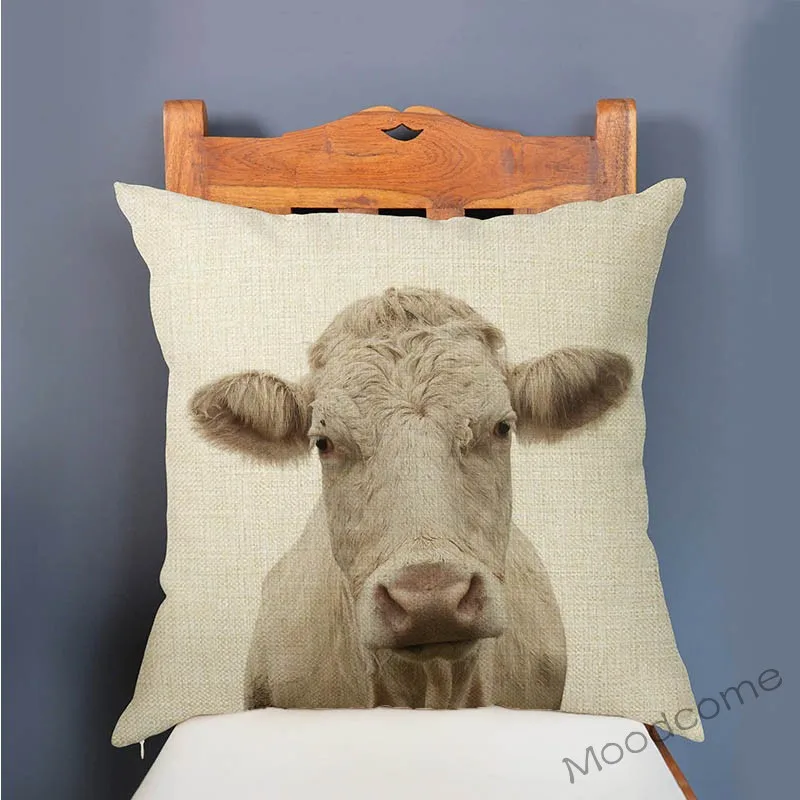 Милый детский декоративный чехол для детской подушки с изображением леса