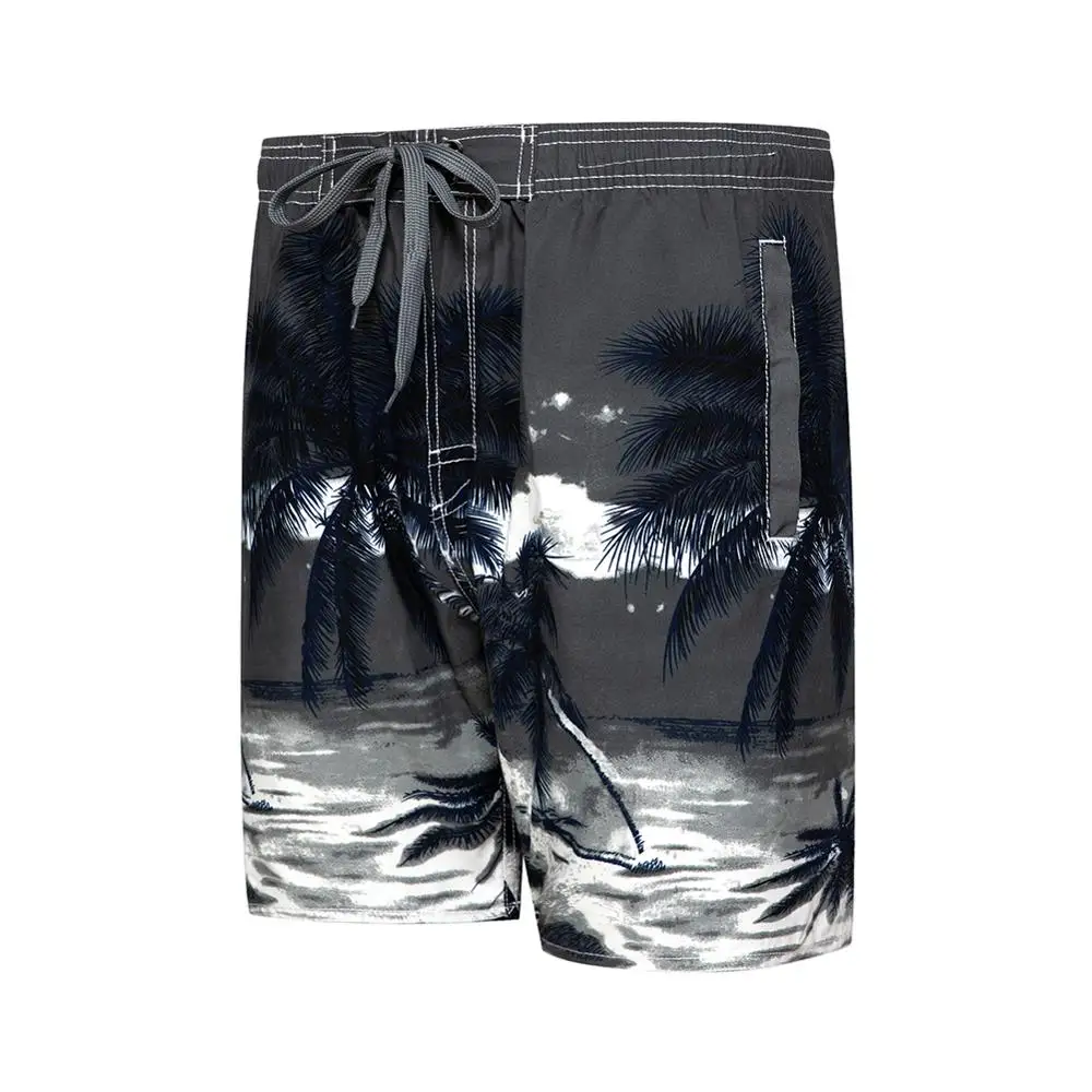 Шорты мужские пляжные быстросохнущие с принтом кокосовой пальмы повседневные